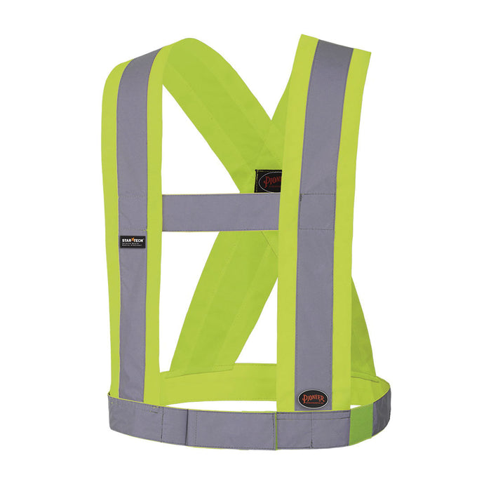PIONEER HIVIS SAFETY SASH - LIME GREEN