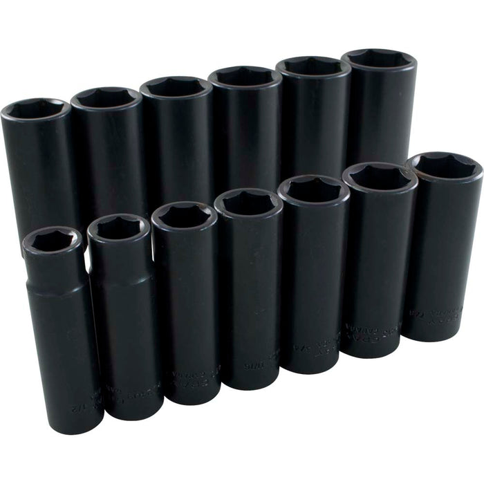 SOCKET SET IMP 1/2" DR. 6 PT 13PC D