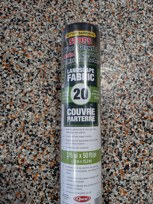 Quest Landscape Fabric 3' x 50' - 20 Year