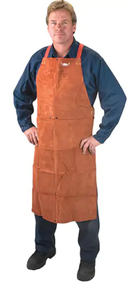 WELDING APRON LEATHER BIB 36" LONG LAVA