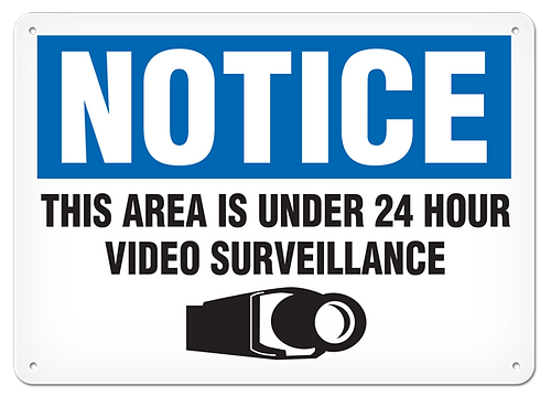 SIGN 10X14 PL NOTICE VIDEO SURVEILLANCE