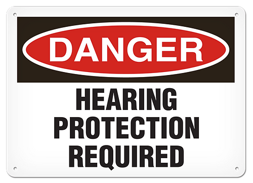 SIGN 10X14 PLASTIC HEARING PROTECTION REQUIRED