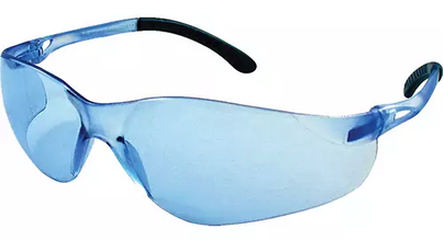 Sentec™ Safety Glasses with Rubberized Temples, Blue Lens, Anti-Scratch Coating, ANSI Z87+/CSA Z94.3