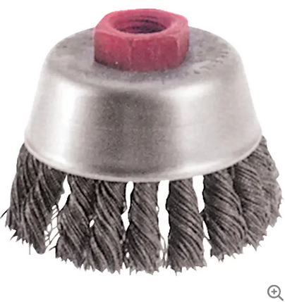 Knot Wire Cup Brushes - High Speed Small Grinder, 2-3/4" Dia. x 5/8"-11 Arbor