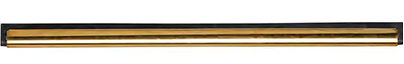Window Squeegee Channel and Rubber, 14", Rubber, Brass Frame