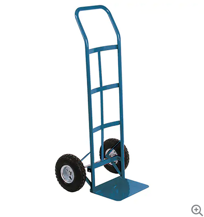 All-Welded Hand Truck, Continuous Handle, Steel, 48" Height, 600 lbs. Capacity