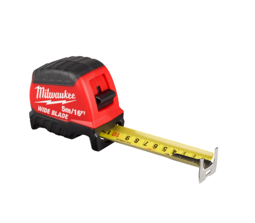 Milwaukee Wide Blade Tape Measure 16'/5m (METRIC/SAE)