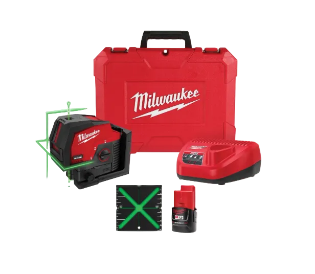 M12 Green Cross Line & Plumb Point Laser Kit