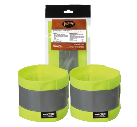 Hi Viz Reflective Adjustable Arm/Leg Band Yellow 18"