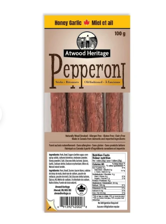 Atwood Heritage Meats Honey Garlic Pepperoni 4 Pack