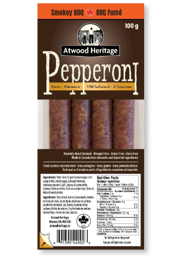 Atwood Heritage Farms Smokey BBQ Pepperoni 4 Pack