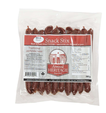 Atwood Heritage Meats Mild Fermented Meat Sticks 10 Pack
