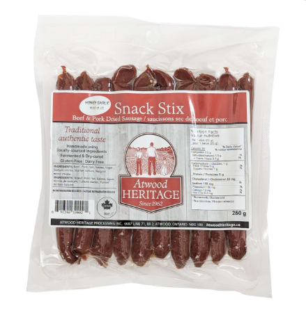 Atwood Heritage Meats Honey Garlic Fermented Meat Sticks 10 Pack