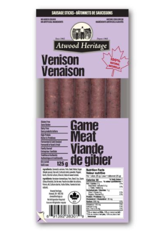 Atwood Heritage Meats Venison Sausage Sticks 5 Pack