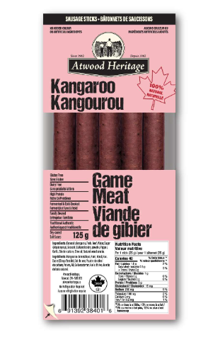 Atwood Heritage Meats Kangaroo Sausage Sticks 5 Pack