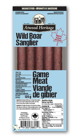 Atwood Heritage Meats Wild Boar Sausage Sticks 5 Pack