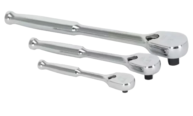3 Piece Ratchet Set 120T - 1/4", 3/8", 1/2"