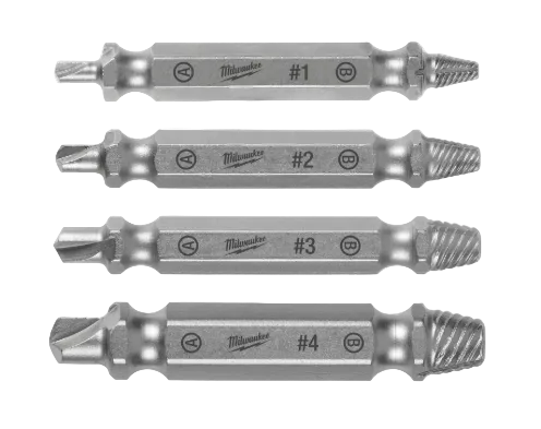 Milwaukee 4 Piece M2 Steel Screw Extractor Set