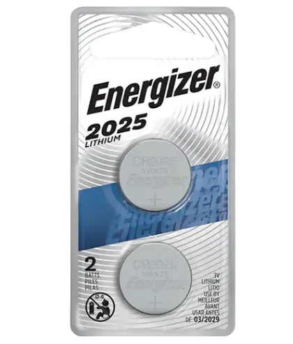 Energizer CR2025 3V Battery - 2 Pack