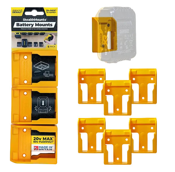 DeWalt Battery Mounts 20V/60V - 6 Pack