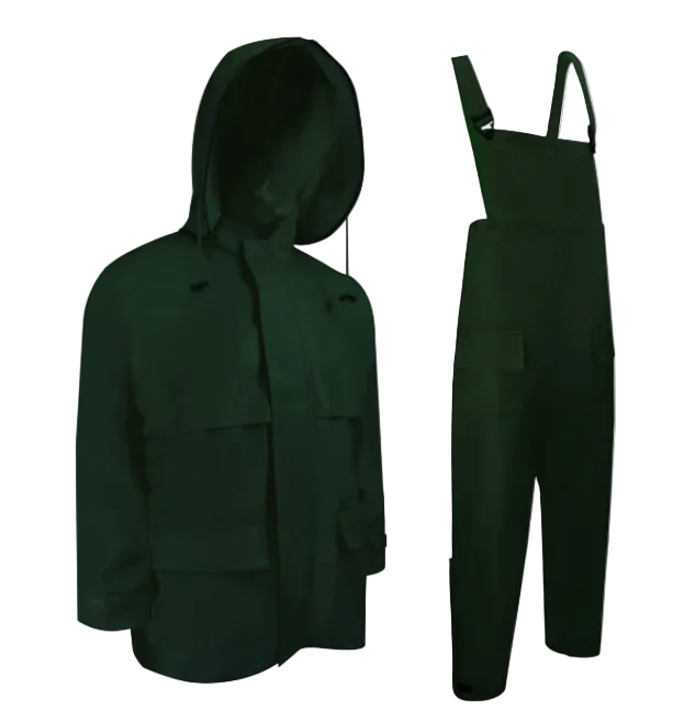 RAIN SUIT W/ BIB PANTS - GREEN