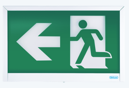 Red Man Safety Sign RUNNING MAN SIGN HRD WIRE/BATT — R-Safety