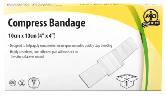 BANDAGE COMPRESS 4"X4" BULK