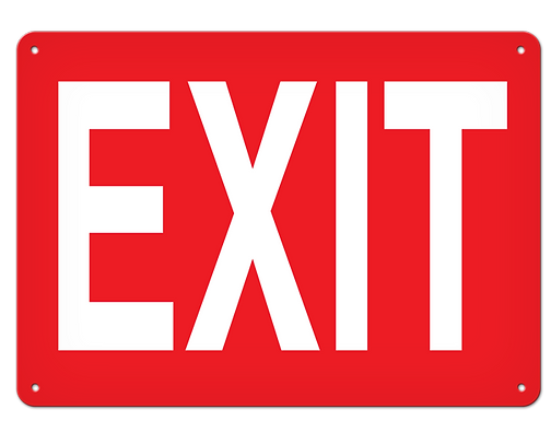 EXIT SIGN 10X14 PLASTIC GLOW IN DARK