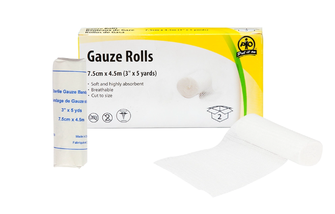 GAUZE ROLL 7.5CM X 4.5M 12/BG