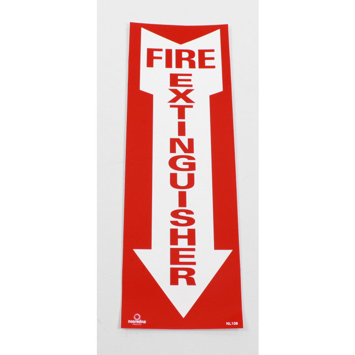 STICKER FIRE EXTINGUISHER 4" X 18"