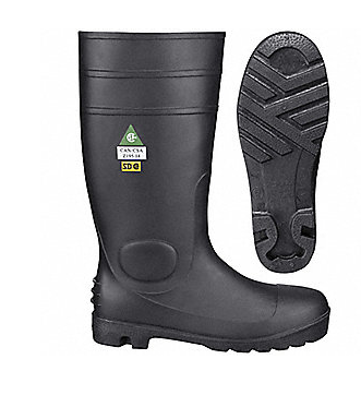 PVC RUBBER BOOTS CSA STP SZ8