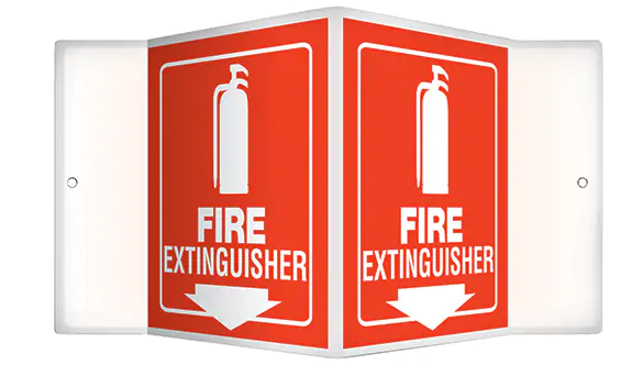 SIGN FIRE 3D EXTINGUISHER